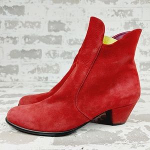 Arche Red Suede Booties
